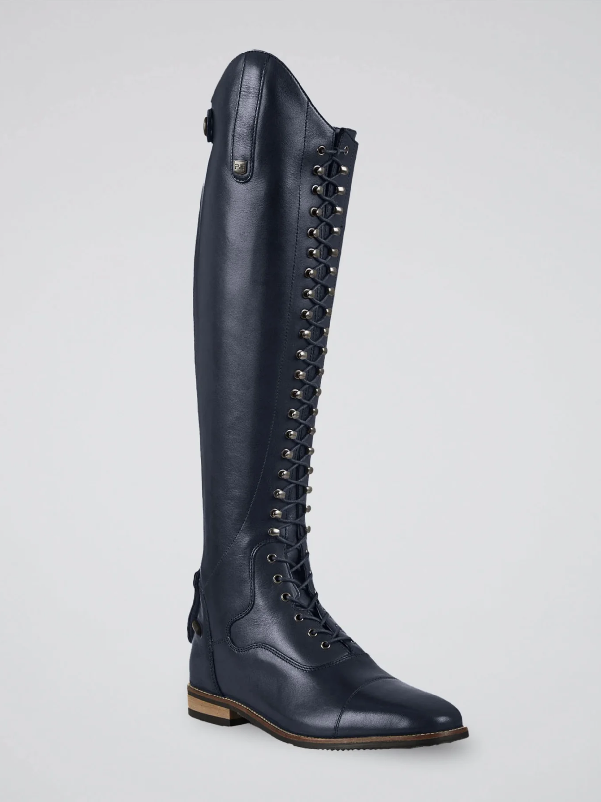 Premier Equine Maurizia Ladies Lace Front Leather Riding Boots Navy