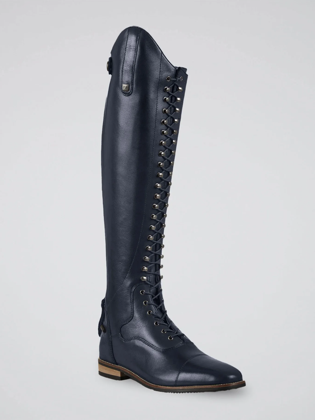 Premier Equine Maurizia Ladies Lace Front Leather Riding Boots Navy