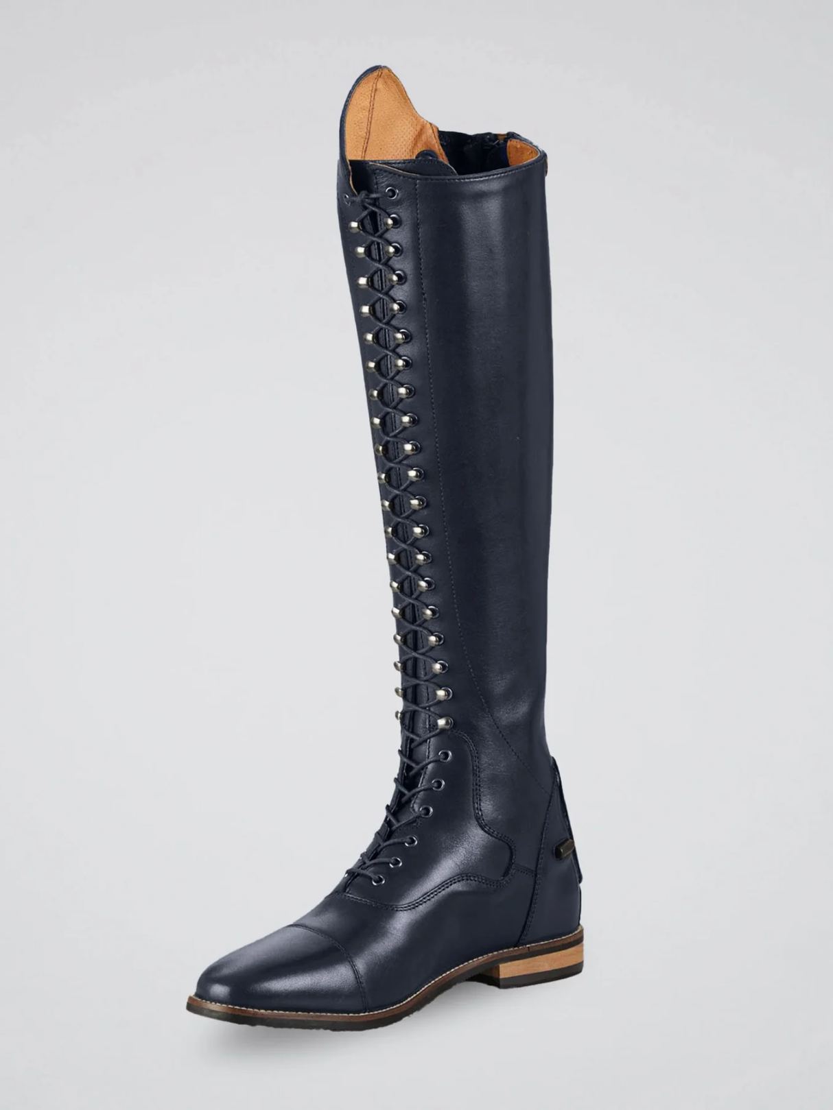 Premier Equine Maurizia Ladies Lace Front Leather Riding Boots Navy
