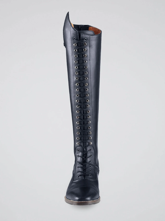 Premier Equine Maurizia Ladies Lace Front Leather Riding Boots Navy