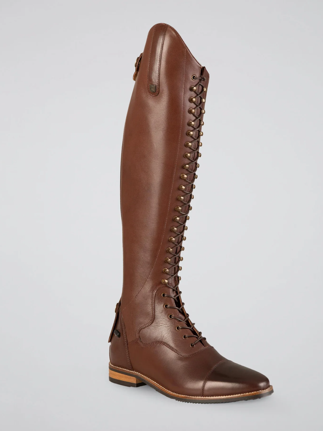 Premier Equine Maurizia Ladies Lace Front Leather Riding Boots Brown