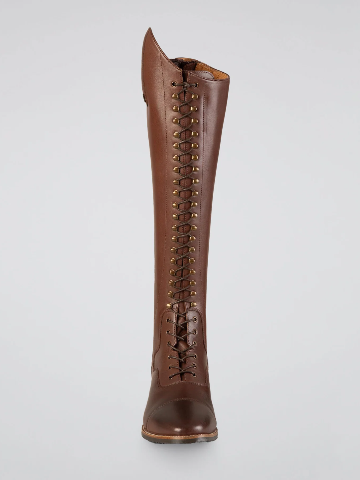 Premier Equine Maurizia Ladies Lace Front Leather Riding Boots Brown