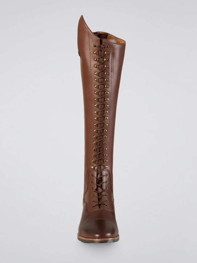 Premier Equine Maurizia Ladies Lace Front Leather Riding Boots Brown