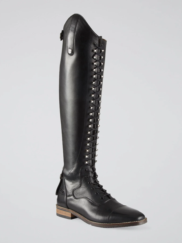 Premier Equine Maurizia Ladies Lace Front Leather Riding Boots Black