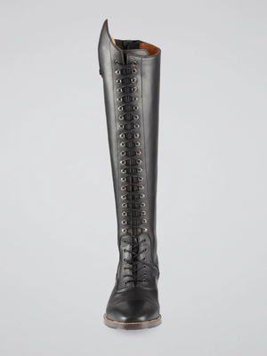 Premier Equine Maurizia Ladies Lace Front Leather Riding Boots Black