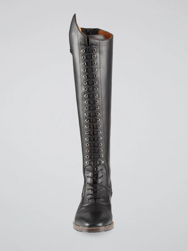 Premier Equine Maurizia Ladies Lace Front Leather Riding Boots Black