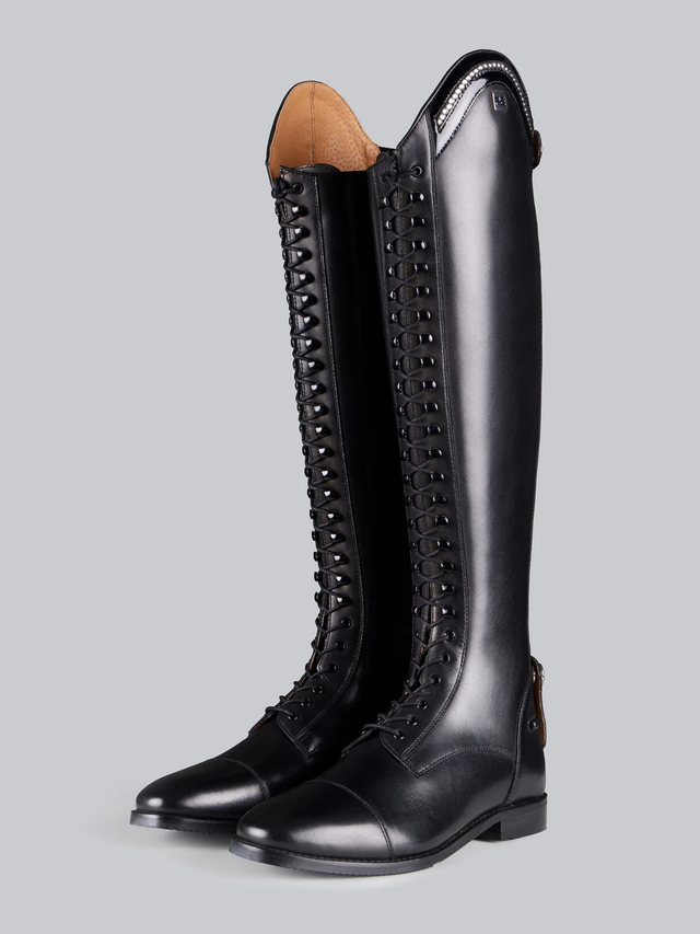 Premier Equine Astra Womens Lace Front Leather Riding Boots Black