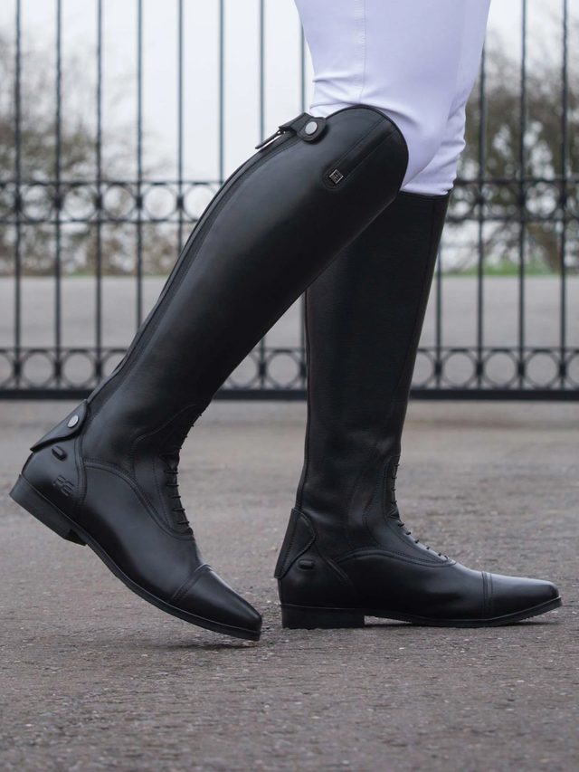 Premier Equine Silentio Mens Leather Field Boot Black