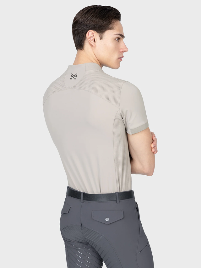 Maximilian Track Short Sleeve Base Layer Soft Taupe