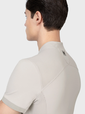 Maximilian Track Short Sleeve Base Layer Soft Taupe