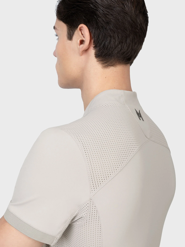 Maximilian Track Short Sleeve Base Layer Soft Taupe