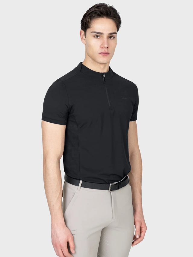 Maximilian Track Short Sleeve Base Layer Black