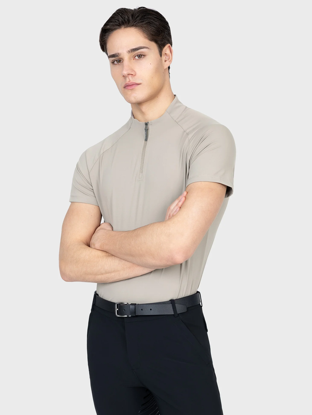 Maximilian Code Short Sleeve Base Layer Soft Taupe