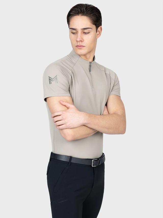 Maximilian Code Short Sleeve Base Layer Soft Taupe