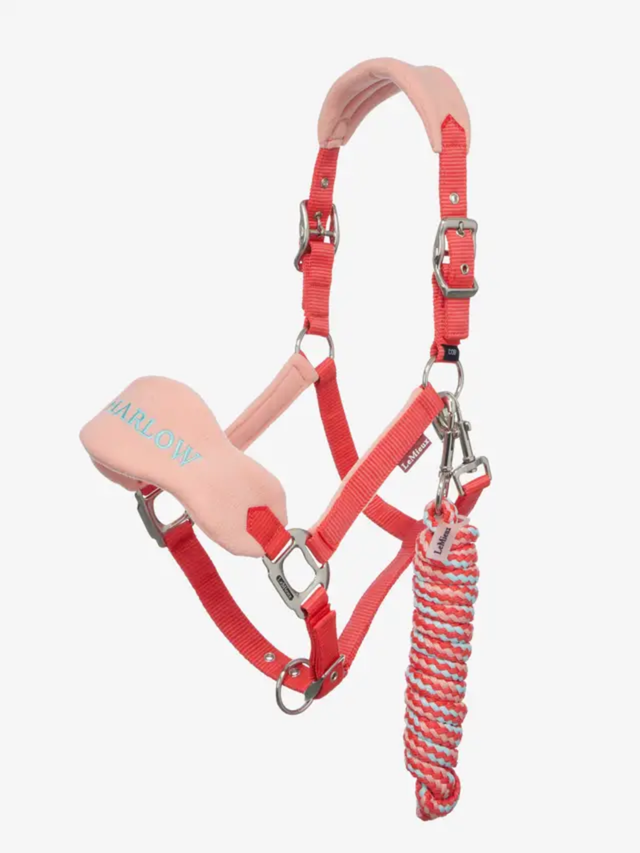 LeMieux Harlow Vogue Headcollar & Leadrope Coral Crush