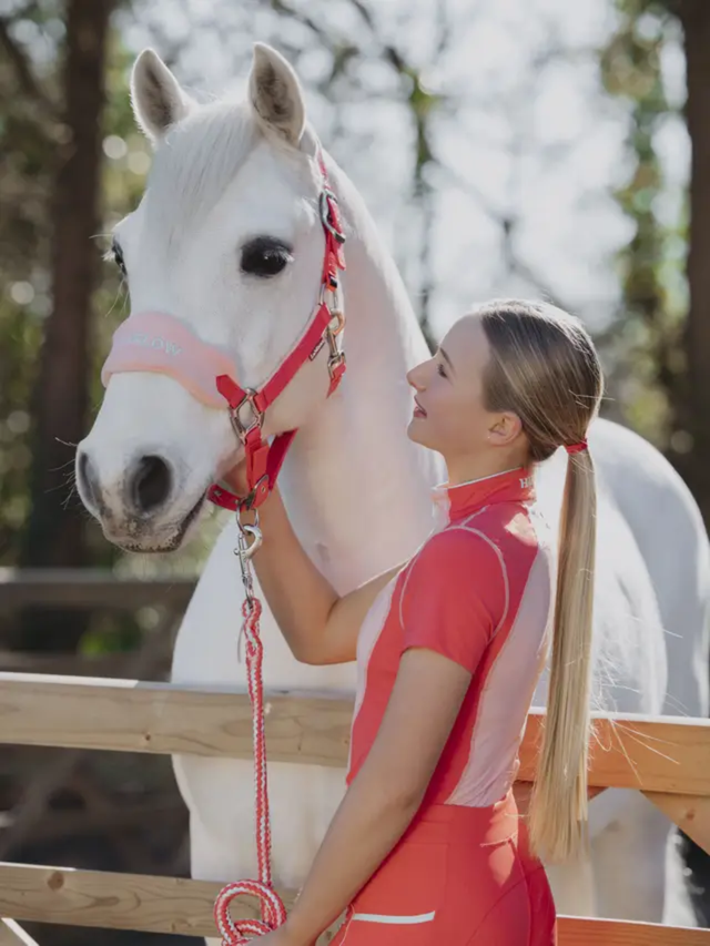 LeMieux Harlow Vogue Headcollar & Leadrope Coral Crush