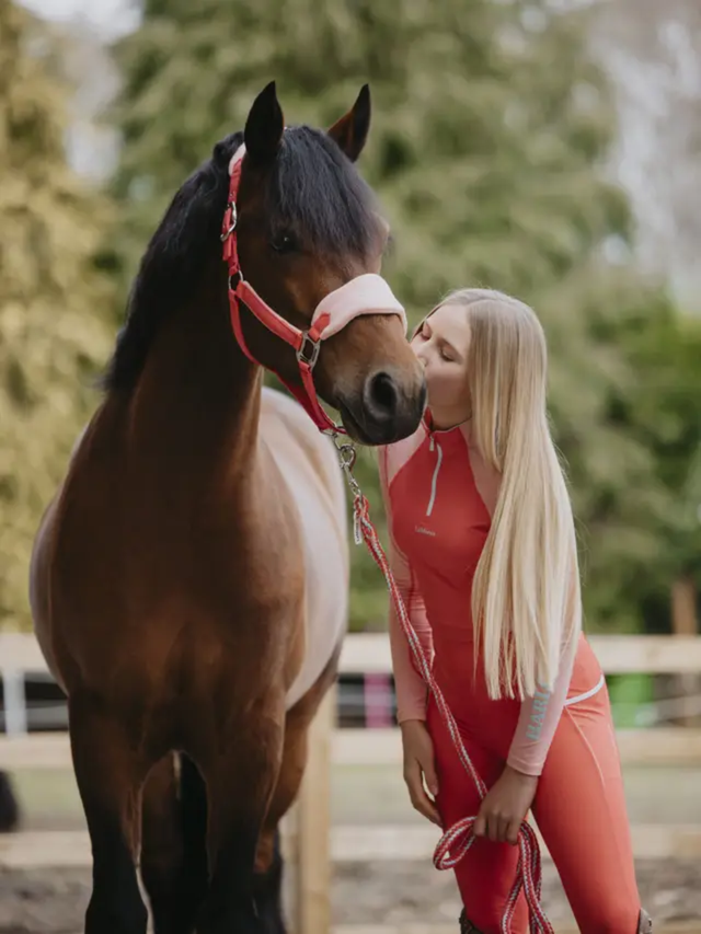 LeMieux Harlow Vogue Headcollar & Leadrope Coral Crush