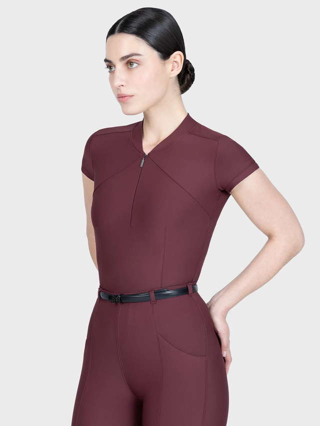 Maximilian Velya Short Sleeve Base Layer Rosewood