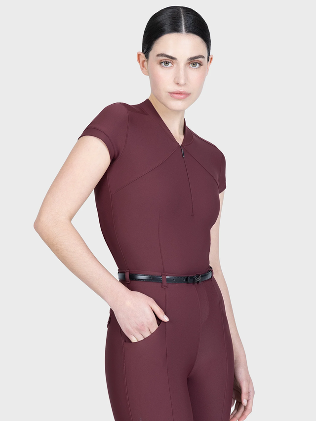 Maximilian Velya Short Sleeve Base Layer Rosewood
