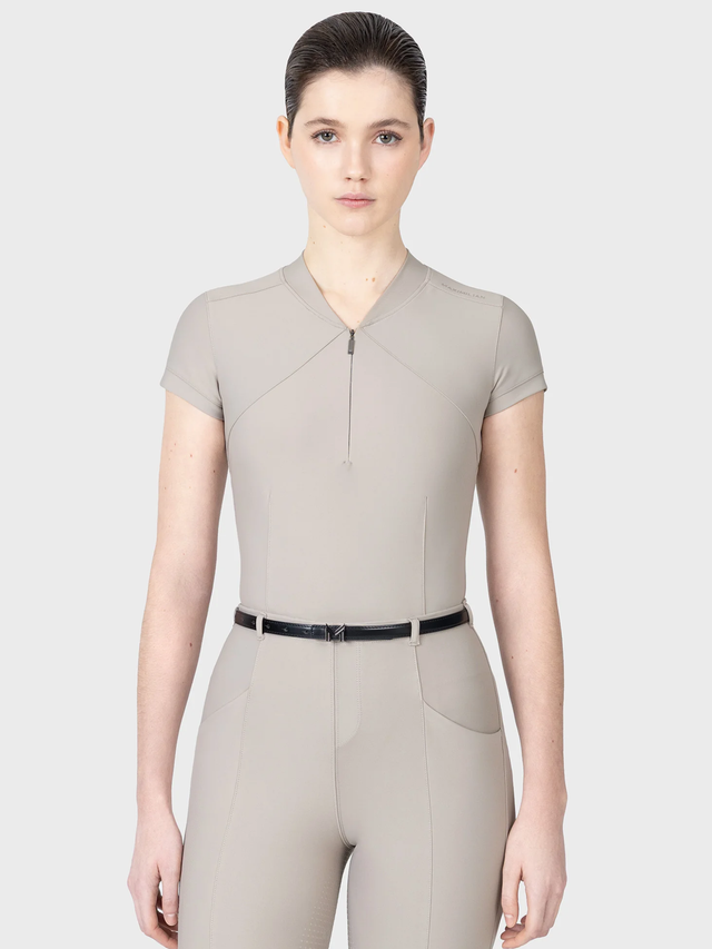 Maximilian Velya Short Sleeve Base Layer Soft Taupe