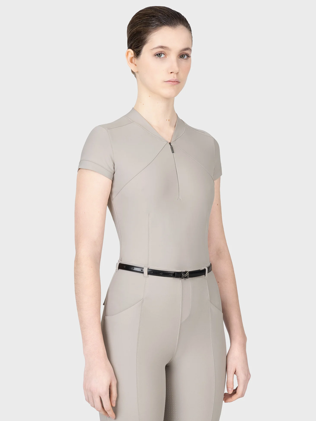 Maximilian Velya Short Sleeve Base Layer Soft Taupe