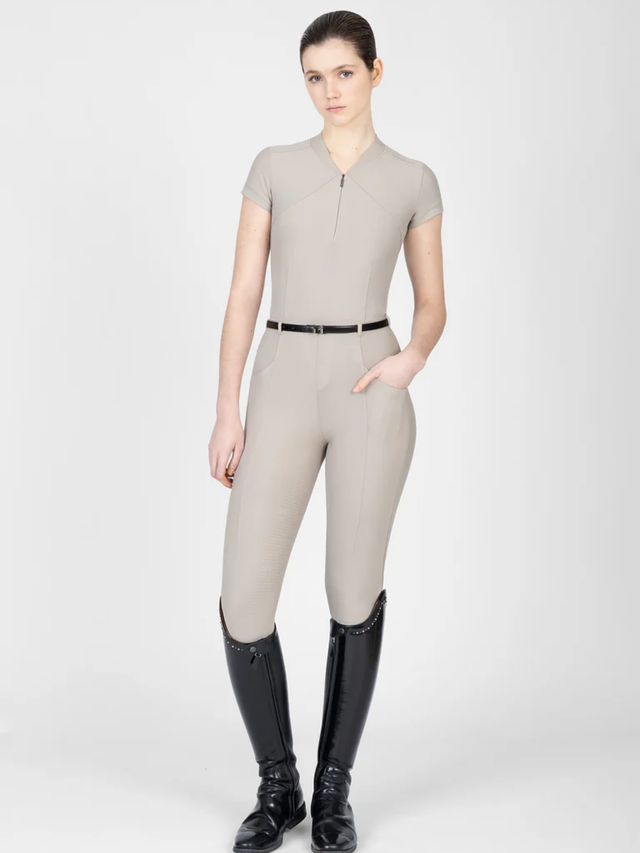 Maximilian Velya Short Sleeve Base Layer Soft Taupe