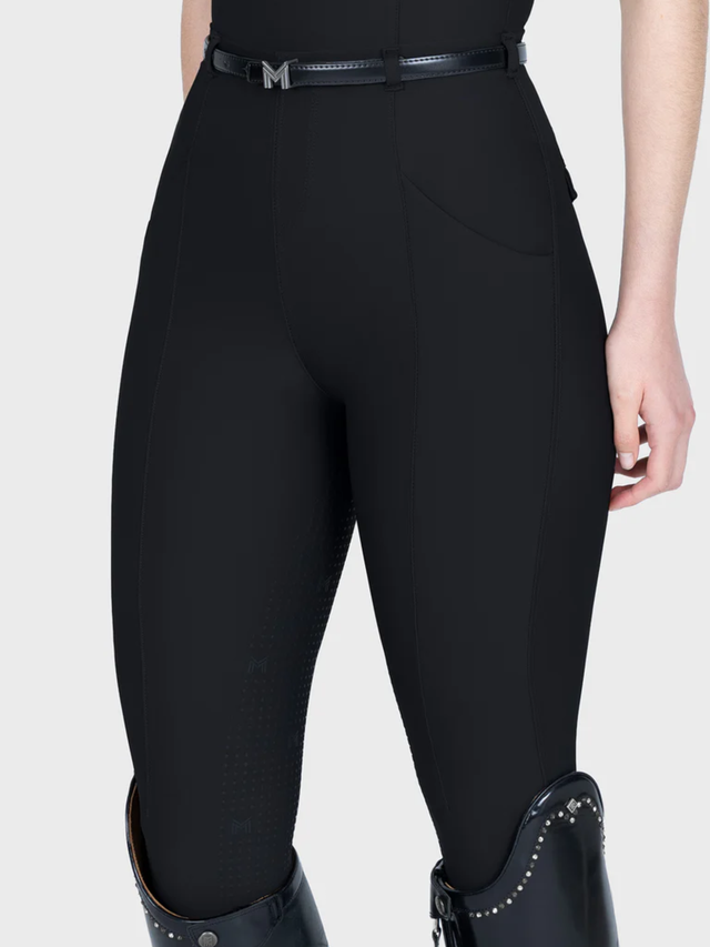 Maximilian Velya Riding Leggings + Belt Black