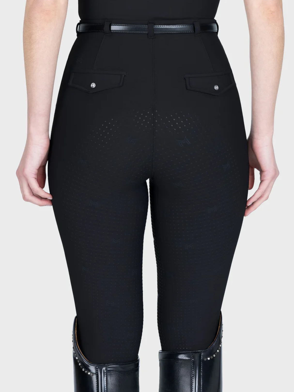Maximilian Velya Riding Leggings + Belt Black