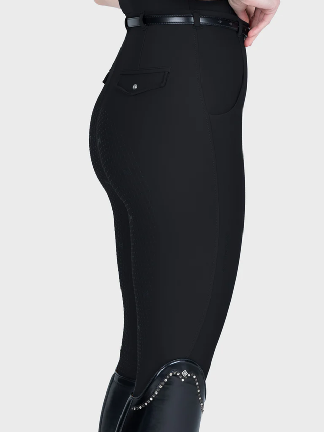 Maximilian Velya Riding Leggings + Belt Black