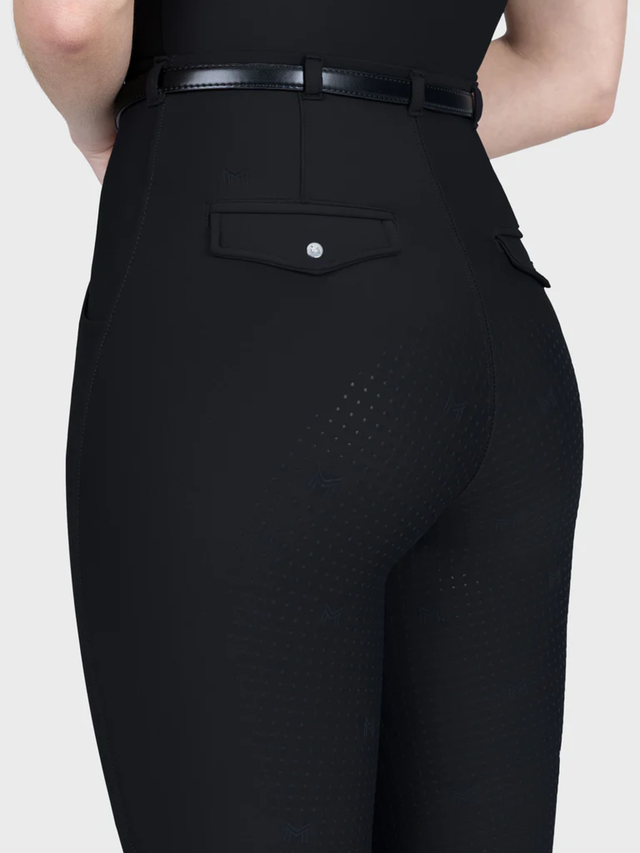 Maximilian Velya Riding Leggings + Belt Black