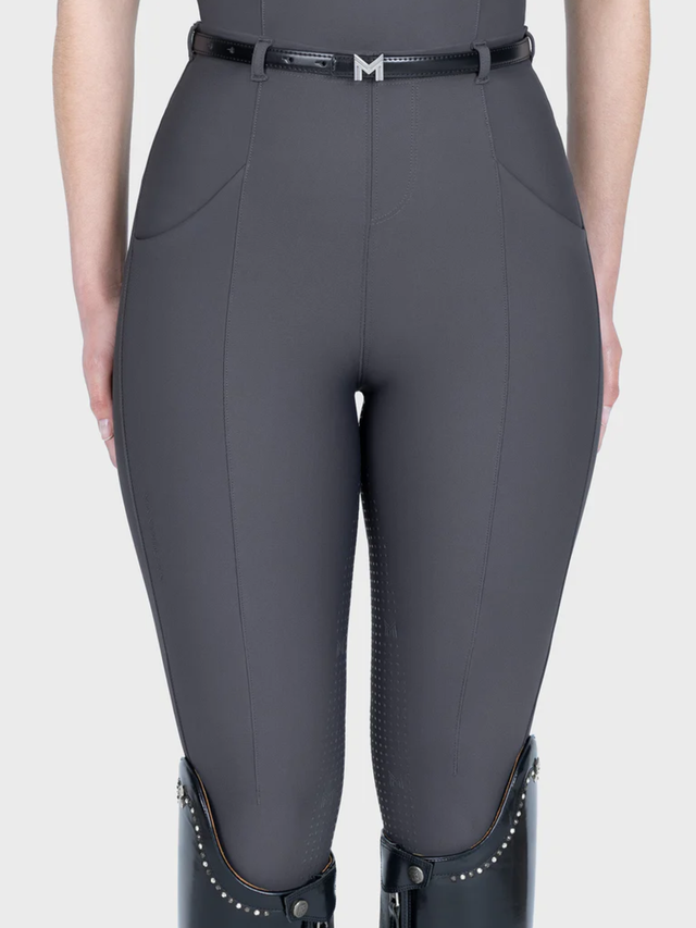 Maximilian Velya Riding Leggings + Belt Graphite