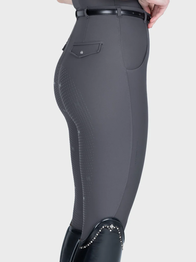 Maximilian Velya Riding Leggings + Belt Graphite