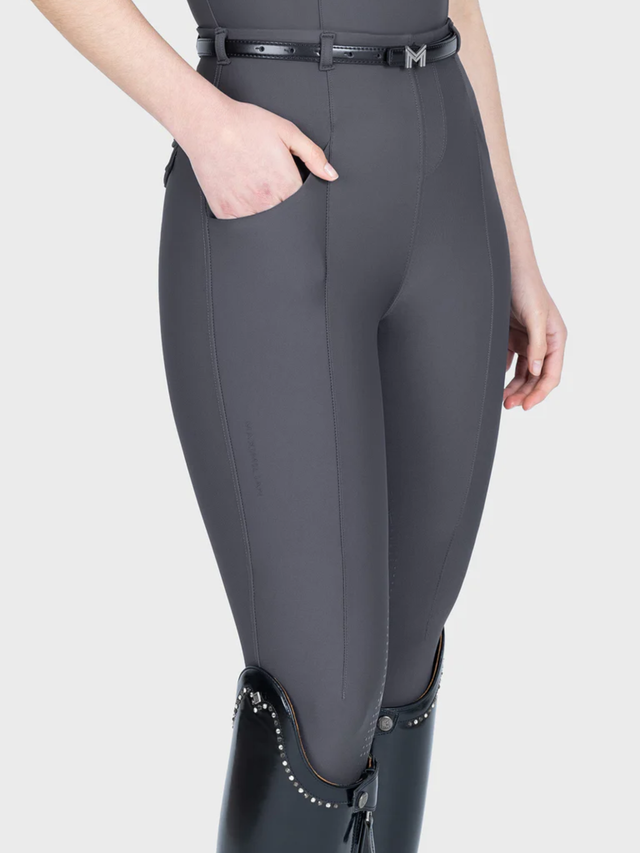 Maximilian Velya Riding Leggings + Belt Graphite