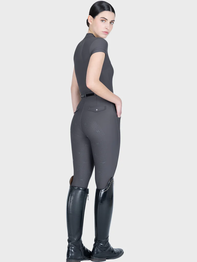 Maximilian Velya Riding Leggings + Belt Graphite