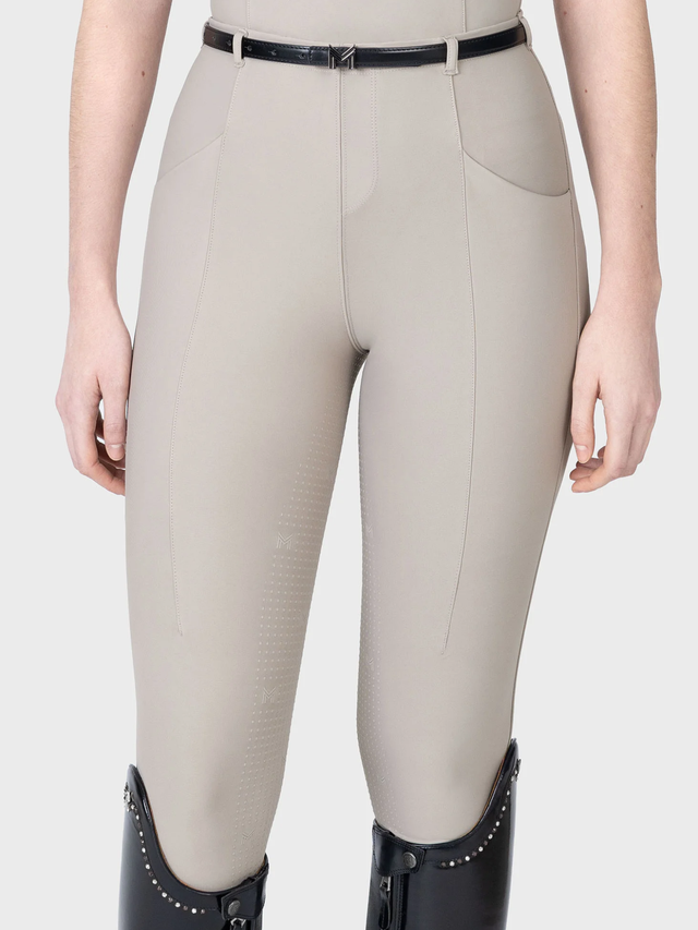 Maximilian Velya Riding Leggings + Belt Soft Taupe