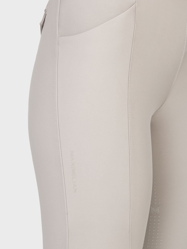 Maximilian Velya Riding Leggings + Belt Soft Taupe