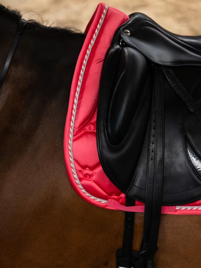 PS of Sweden Original Monogram Dressage Saddle Pad Pink Guava