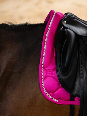 PS of Sweden Original Monogram Dressage Saddle Pad Hot Hibiscus