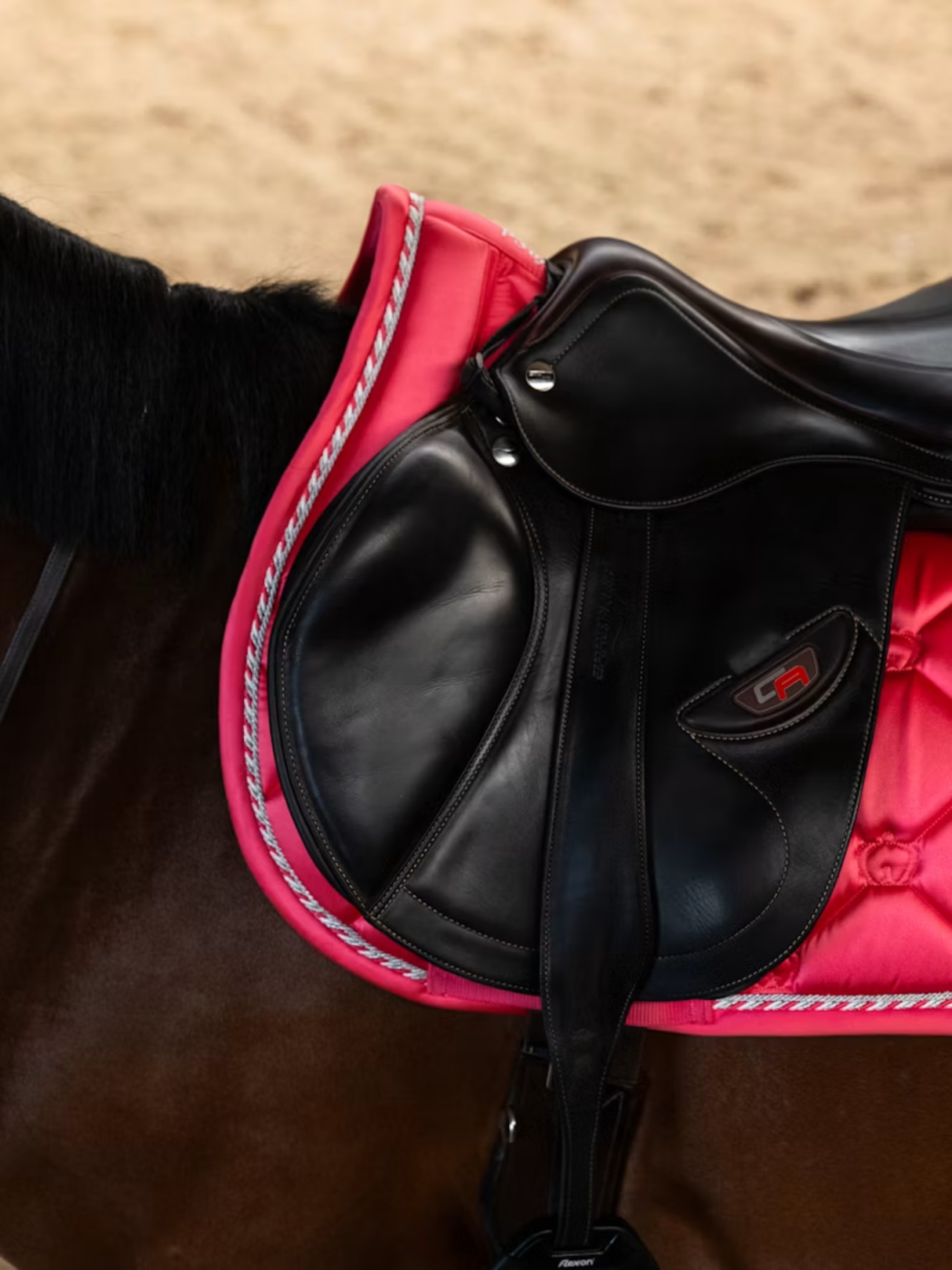 PS of Sweden Original Monogram Jump Saddle Pad Pink Guava