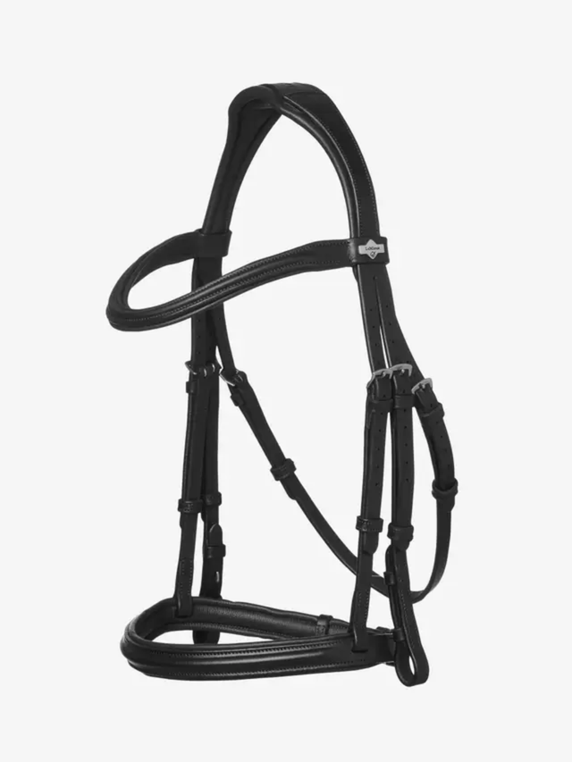LeMieux Arika Anatomic Cavesson Bridle Black/Silver