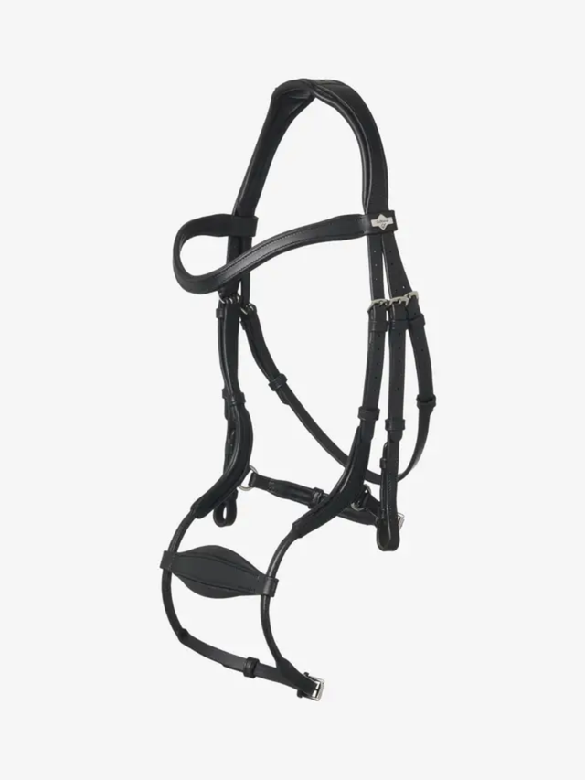 LeMieux Arika Anatomic Adjustable Noseband Bridle Black/Silver