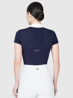 Maximilian Grace Short Sleeve Show Shirt Navy