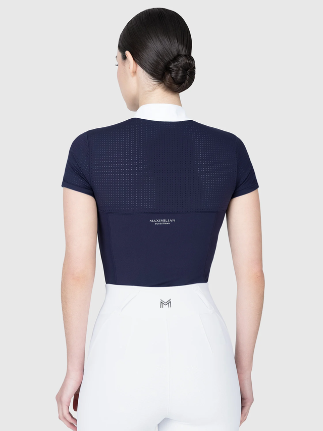 Maximilian Grace Short Sleeve Show Shirt Navy