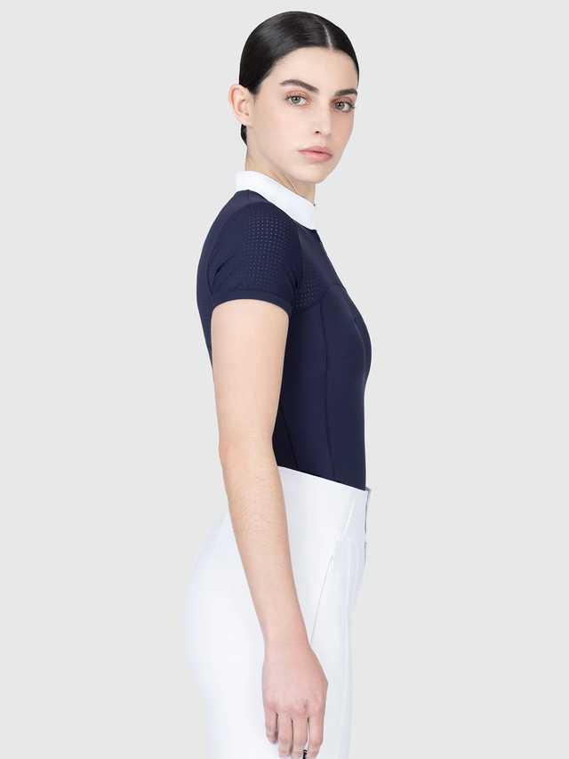 Maximilian Grace Short Sleeve Show Shirt Navy