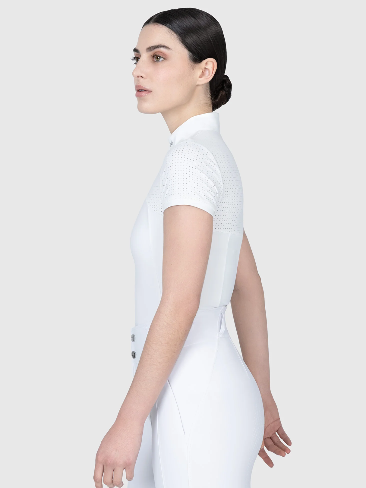 Maximilian Grace Short Sleeve Show Shirt White