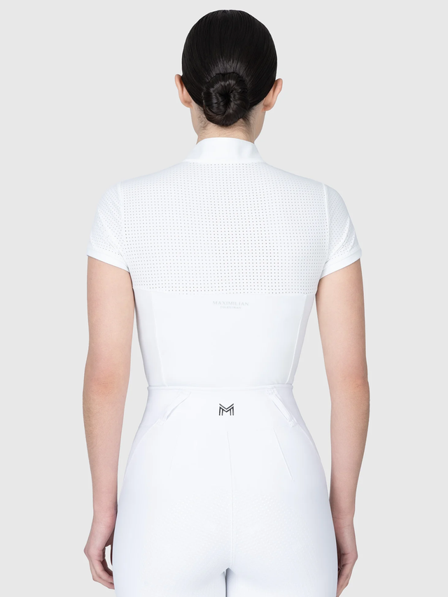 Maximilian Grace Short Sleeve Show Shirt White