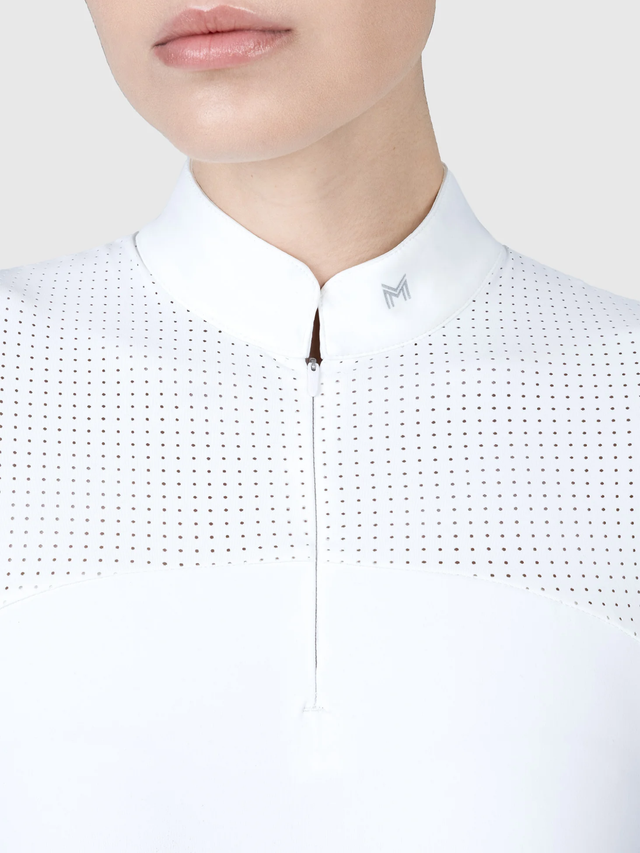 Maximilian Grace Short Sleeve Show Shirt White