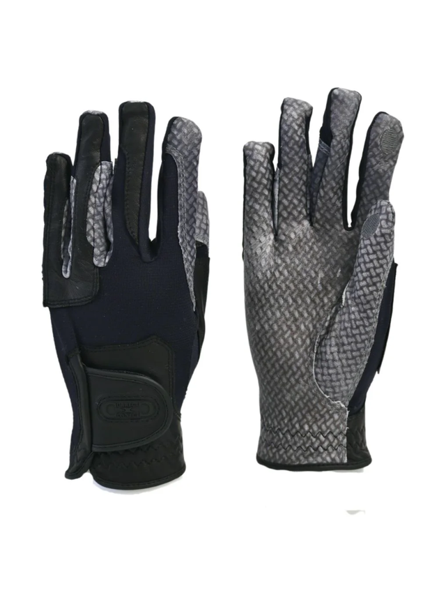 Correct Connect Oil-Tac Copper Tech™️ Leather Premium Riding Gloves Black