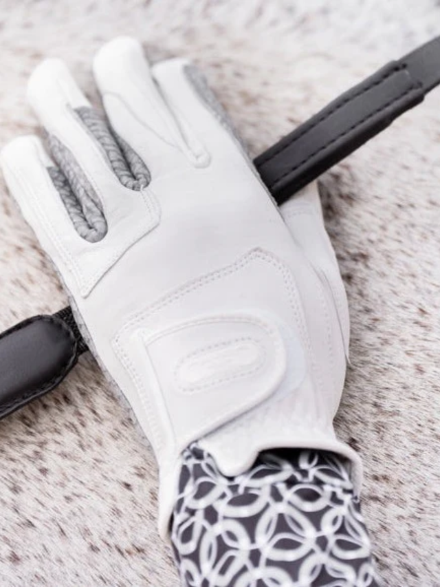 Correct Connect Oil-Tac Copper Tech™️ Leather Premium Riding Gloves White