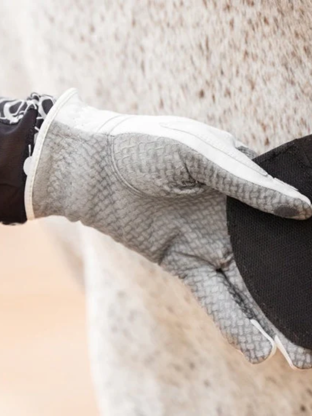 Correct Connect Oil-Tac Copper Tech™️ Leather Premium Riding Gloves White